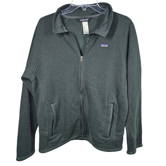 Patagonia Vintage Full-Zip Fleece Jacket with Mock Neck Collar Green Men's XL - Picture 1 of 12